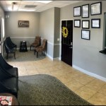 Office building reception area