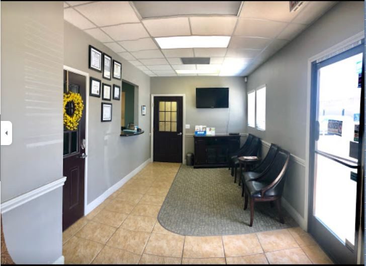 Office building reception area